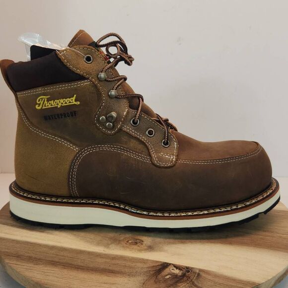 Thorogood Iron River Series Waterproof Safety Toe 6” Crazy Horse Wedge Mens Size - Picture 1 of 13